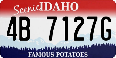 ID license plate 4B7127G