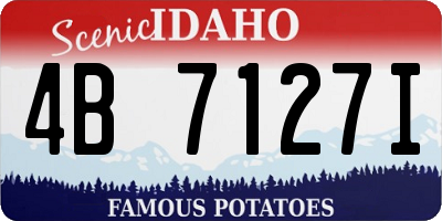 ID license plate 4B7127I