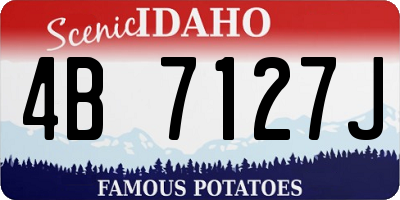 ID license plate 4B7127J