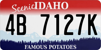 ID license plate 4B7127K