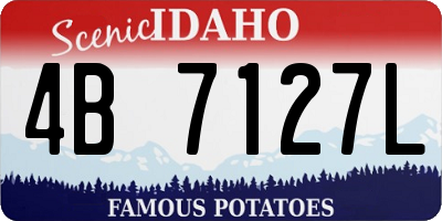 ID license plate 4B7127L