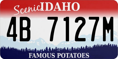 ID license plate 4B7127M