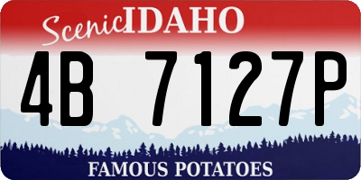 ID license plate 4B7127P