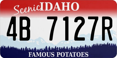 ID license plate 4B7127R