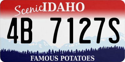 ID license plate 4B7127S