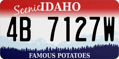 ID license plate 4B7127W