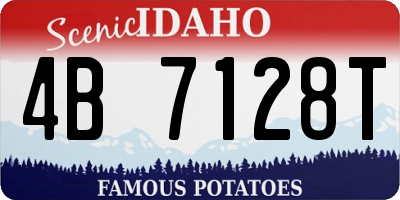 ID license plate 4B7128T