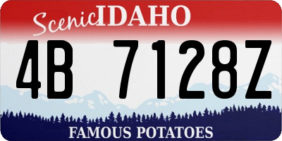 ID license plate 4B7128Z