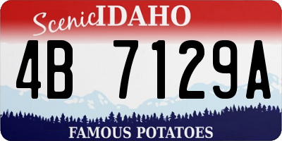 ID license plate 4B7129A