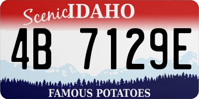 ID license plate 4B7129E