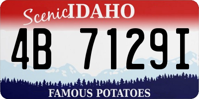 ID license plate 4B7129I