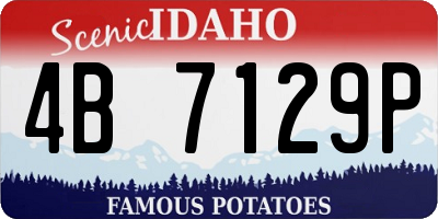 ID license plate 4B7129P