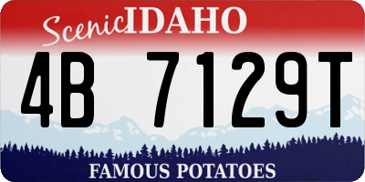 ID license plate 4B7129T