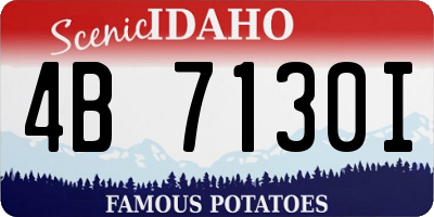 ID license plate 4B7130I