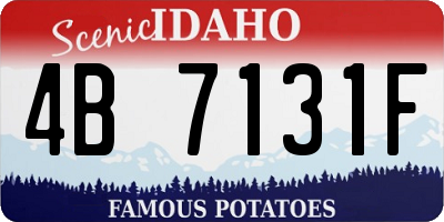 ID license plate 4B7131F