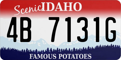 ID license plate 4B7131G