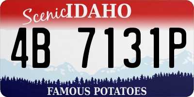 ID license plate 4B7131P