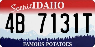ID license plate 4B7131T