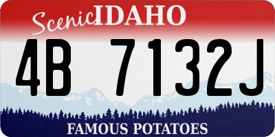 ID license plate 4B7132J