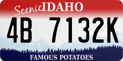 ID license plate 4B7132K