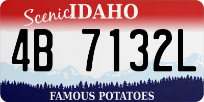 ID license plate 4B7132L