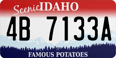 ID license plate 4B7133A