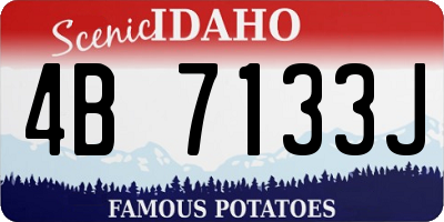 ID license plate 4B7133J