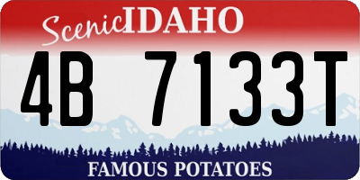 ID license plate 4B7133T