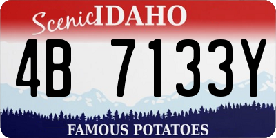 ID license plate 4B7133Y