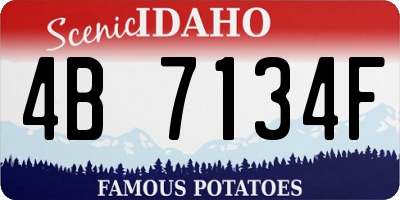 ID license plate 4B7134F