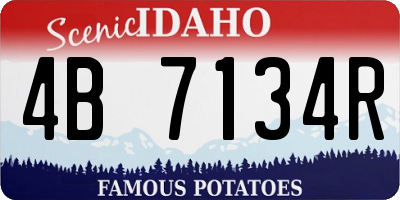 ID license plate 4B7134R