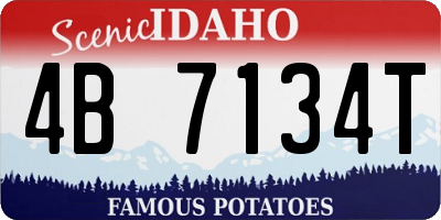 ID license plate 4B7134T