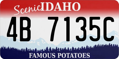 ID license plate 4B7135C