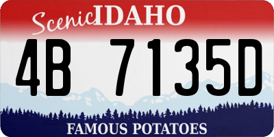 ID license plate 4B7135D