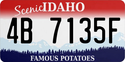 ID license plate 4B7135F