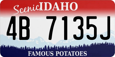 ID license plate 4B7135J
