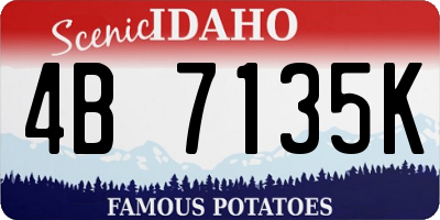 ID license plate 4B7135K