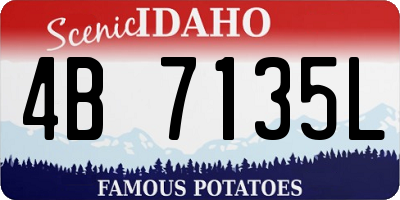 ID license plate 4B7135L