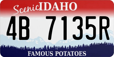 ID license plate 4B7135R