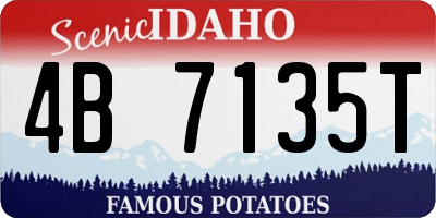 ID license plate 4B7135T