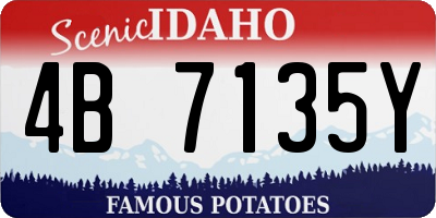 ID license plate 4B7135Y
