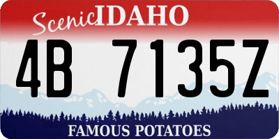 ID license plate 4B7135Z