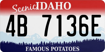 ID license plate 4B7136E