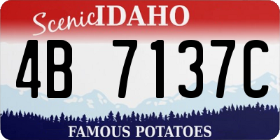 ID license plate 4B7137C