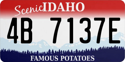 ID license plate 4B7137E