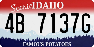 ID license plate 4B7137G