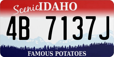 ID license plate 4B7137J