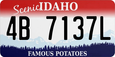 ID license plate 4B7137L