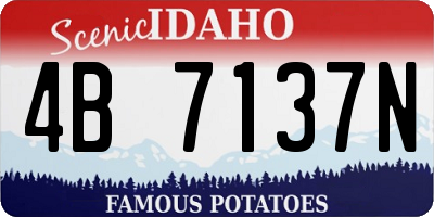 ID license plate 4B7137N
