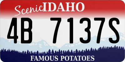 ID license plate 4B7137S